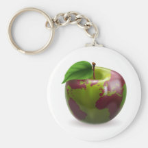 Apple-Weltkugel Schlüsselanhänger