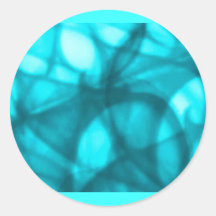 aqua_batik_pattern runde sticker