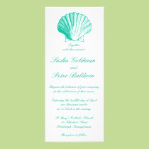 Aqua-Muscheln, die Einladung Wedding sind einladungen