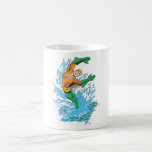 Aquaman springt in Welle Kaffee Haferl