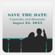 Aquamarine Film-Theater-Save the Date Aufkleber