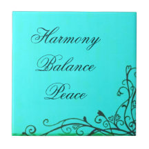 Aquamarine Harmonie-Balancen-Friedensfliese