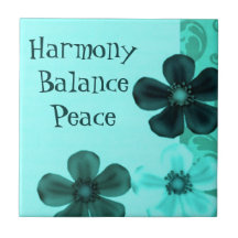 Aquamarine Harmonie-Balancen-Friedensfliese