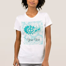 Aquamariner dreifacher Clef T-shirt