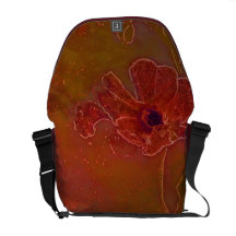 Aquarell einer riesigen Mohnblume Kurier Tasche