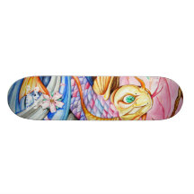 Aquarell Koi Fisch-Skateboard Bedruckte Skateboarddecks