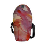 Aquarell-Spritzen in den warmen Tönen Kurier Tasche