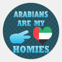 Araber sind mein Homies Runde Aufkleber