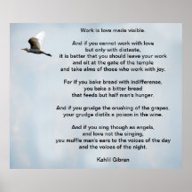 Arbeit durch Kahlil Gibran Posterdrucke