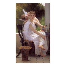 Arbeit unterbrochen, William-Adolphe Bouguereau Visitenkartenvorlage
