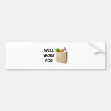 Arbeitet für Nahrung Autosticker