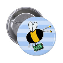 Arbeitskraftbiene - Banker Anstecknadelbutton