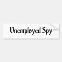 Arbeitsloser Spions-Autoaufkleber