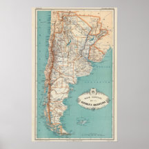 Argentinien-Atlas Posterdrucke