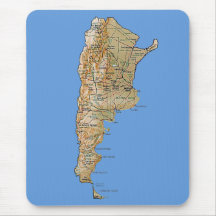 Argentinien-Karte Mousepad