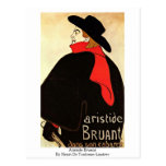 Aristide Bruant durch Henri-De Toulouse-Lautrec Postkarten