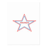 Arkansas in einem Stern Postkarte