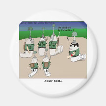 Armee-Bohrgerät-lustige Cartoon-Geschenk-T-Shirts  Magnete