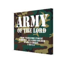 Armee des Lords, Bibelscripture-Camouflage Gespannter Galerie Druck