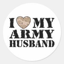 Armee-Ehefrau Runder Sticker