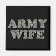 Armee-Ehefrauknopf Magnets