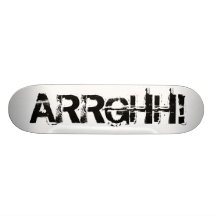 ARRGHH!  Piraten-Ruf/Schrei. Schwarzes Bedruckte Skateboarddecks