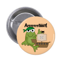 Arrrrrrribbit Frosch-Piraten-T-Shirts und Geschenk Anstecknadel