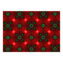 Artdeco in Retro Style grün rot mit sterne Individuelle Einladungskarte