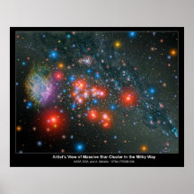 ArtistsViewOfMassiveStarClusterInT Plakatdruck