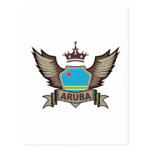 Aruba-Emblem Postkarten