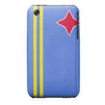 Aruba-Flaggen-BlackBerry-mutiger Kasten iPhone 3 Cover