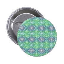 Asanoha grünes Lila Button