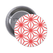 Asanoha RedPink Anstecknadelbuttons