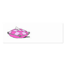 Aschenputtel-Pantoffel auf rosa Kissen-Vintager Ku Visitenkarte