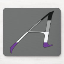 Asexualer Stolz "Scharlachrot" des Buchstabe-A Mauspad