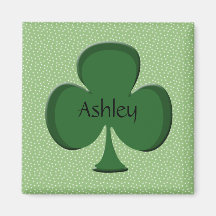 Ashley grüner irischer Namensmagnet - Kleeblatt Kühlschrankmagnete