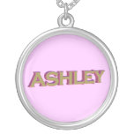 Ashley im Gold 3D über rosa Anhänger