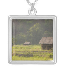 Asien, Thailand, Mae Hong Son, Reishütten in Amulett