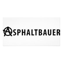Asphaltbauer Ikone Personalisierte Foto Karte