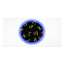 Astrologische Symbole Foto Karten Vorlage