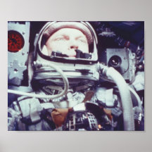 Astronaut der Freundschafts-7 während des Raumflug Posterdrucke