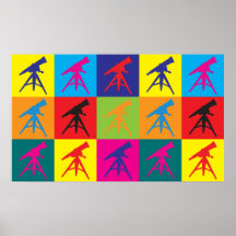 Astronomie-Pop-Kunst Plakat