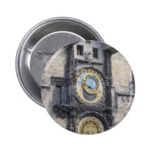 Astronomische Uhr Prags im alten Rathausplatz Anstecknadel