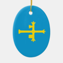 Asturische Flagge Weinachtsornamente