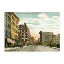 Asyl-St., Hartford, CT 1911 Vintag Postkarten