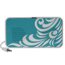 Atemberaubender Pfau-Feder-Silhouette-Druck Speaker