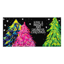 Atemberaubendes u. buntes Weihnachten Personalisierte Photo Karte