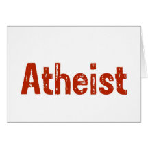 Atheist im Rot Grußkarte