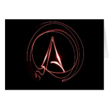 Atheist im Rot Karte