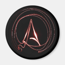 Atheist im Rot Magnete